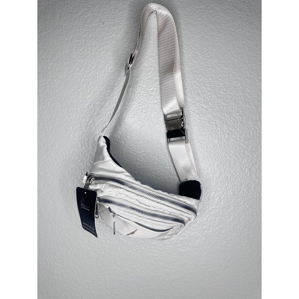 NEW RBX Belt Bag Small White Sports Fanny Pack Adjustable Strap Zip Pockets